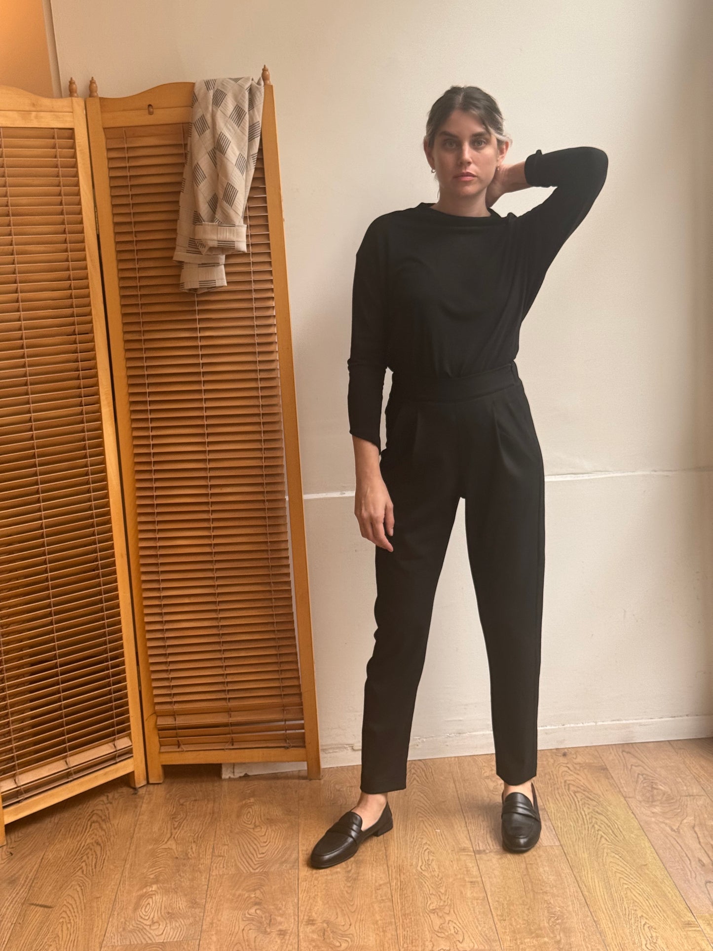 מכנסי טוליפ שחורים