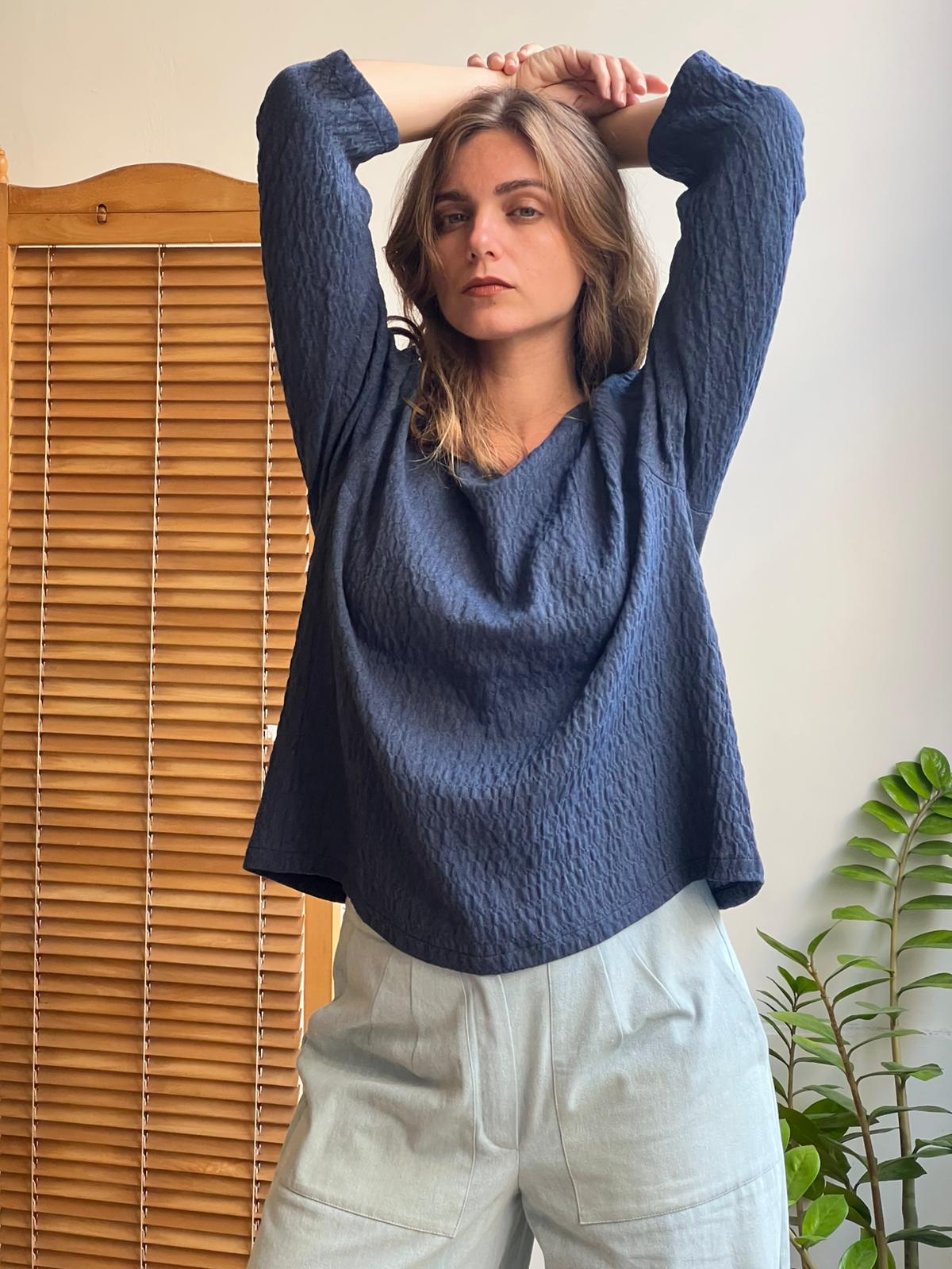 חולצת ניקו כחול