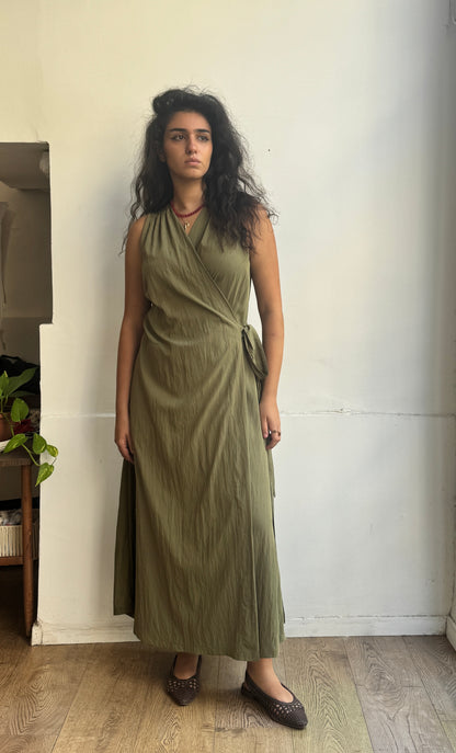 שמלת מעטפת smokey olive