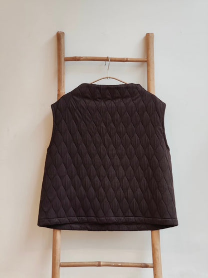 אפודת קווילט חום