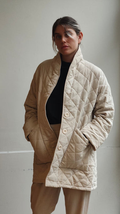 מעיל גריסון קווילט שמנת