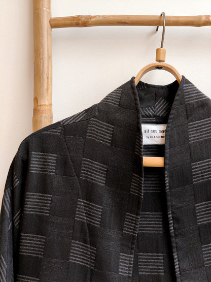 מיני קימונו שחור קוביות