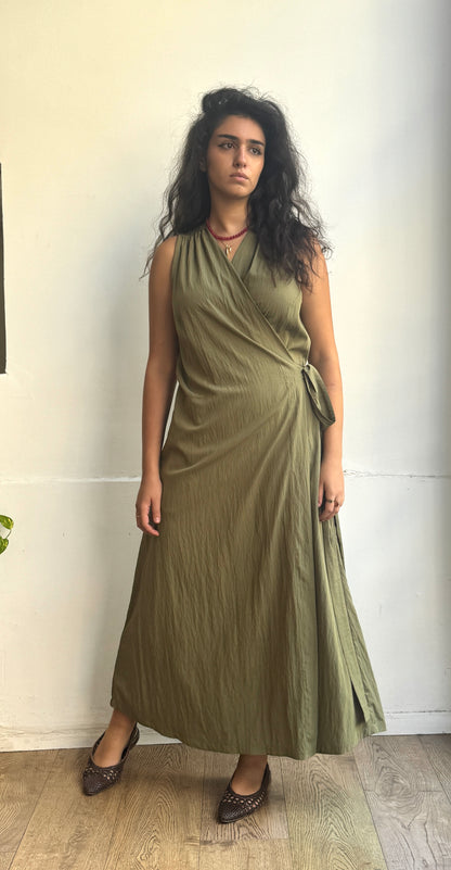 שמלת מעטפת smokey olive