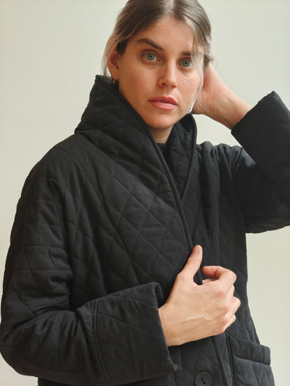 מעיל גריסון קווילט שחור