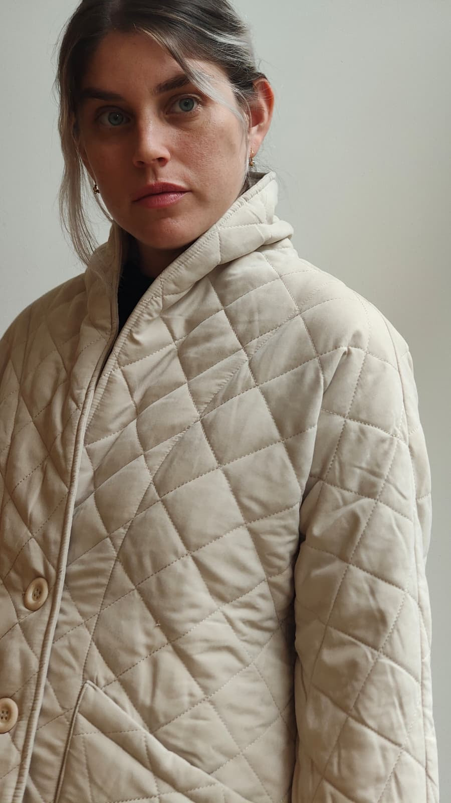 מעיל גריסון קווילט שמנת