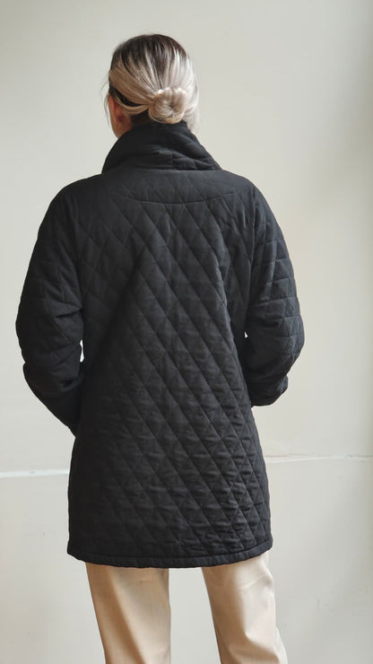 מעיל גריסון קווילט שחור
