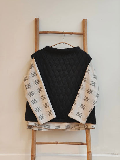 אפודת קווילט שחור