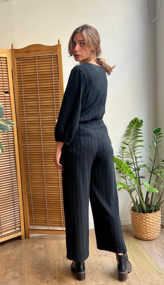 מכנסי בלאנקו שחור פס