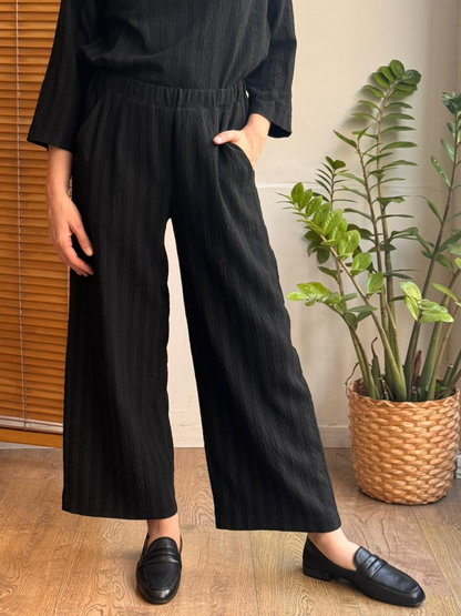 מכנסי בלאנקו שחור פס