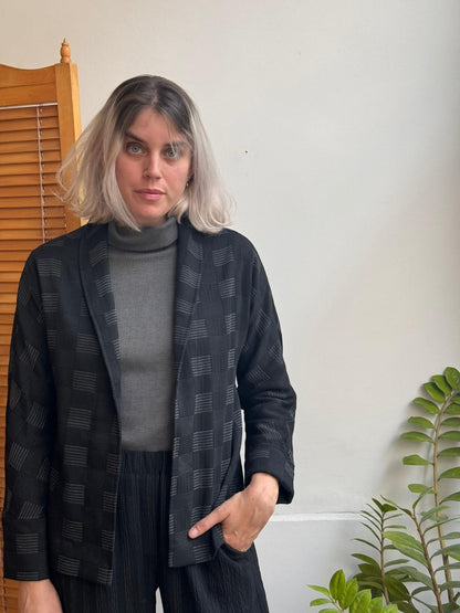 מיני קימונו שחור קוביות