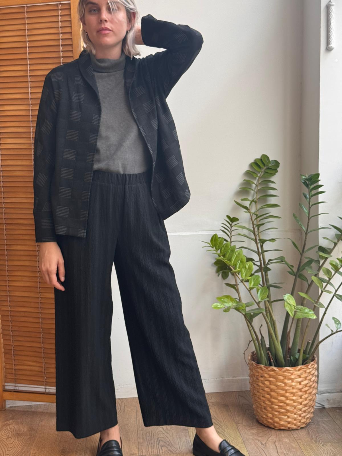 מכנסי בלאנקו שחור פס