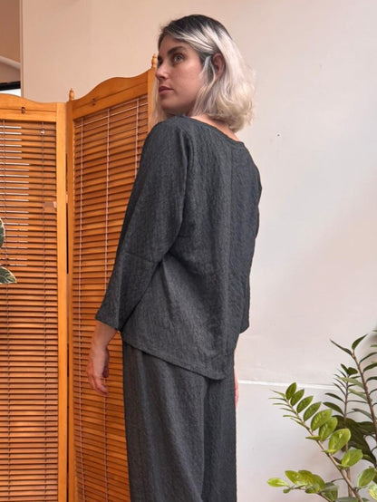 חולצת ניקו אפור