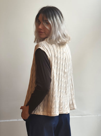 אפודת סריג כותנה חיטה