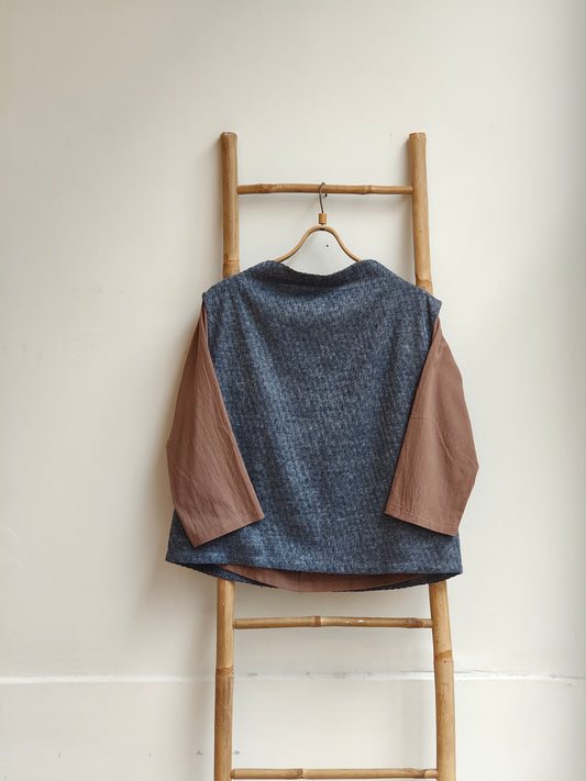 אפודת בלייר סריג כחול