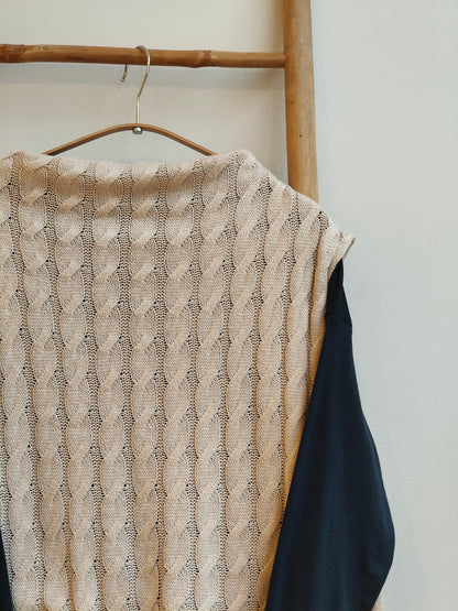 אפודת סריג כותנה חיטה